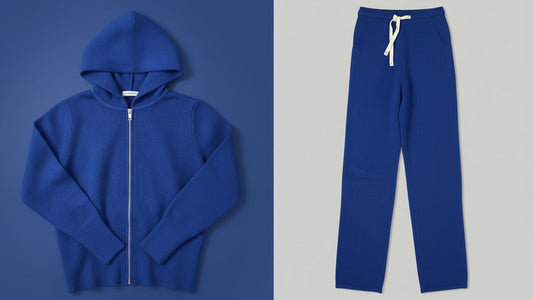 Co-ords Sweater Set – Blue & Grey for Ladies