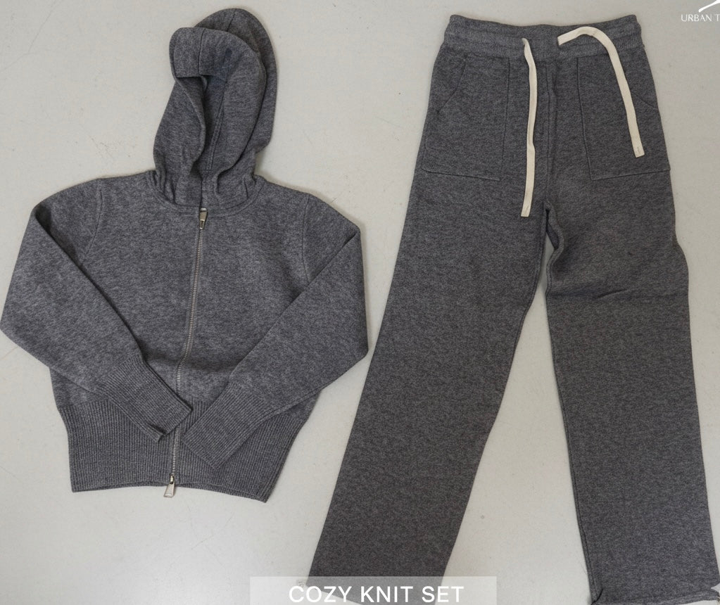 Co-ords Sweater Set – Blue & Grey for Ladies