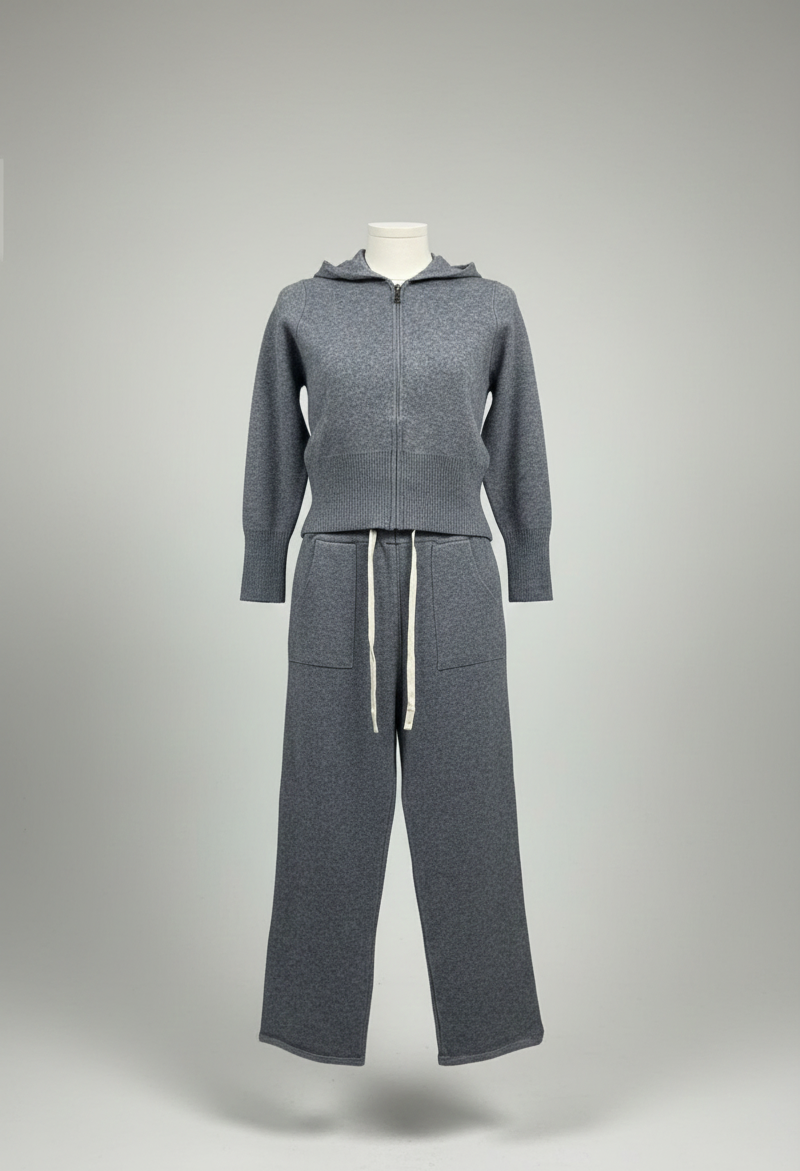 Co-ords Sweater Set – Blue & Grey for Ladies
